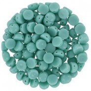 Czech 2-hole Cabochon kralen 6mm Jade